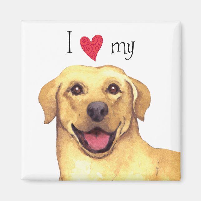I Love my Yellow Lab Magnet (Front)