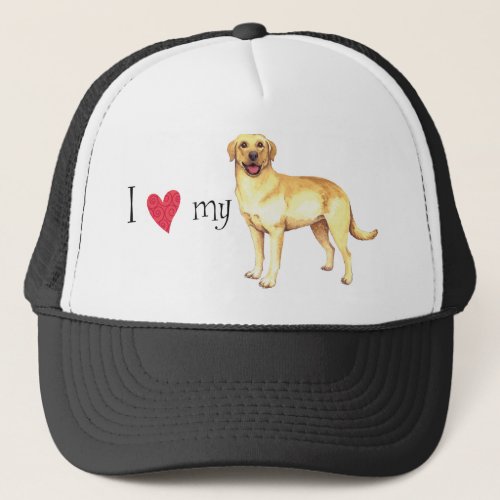 I Love my Yellow Lab Trucker Hat