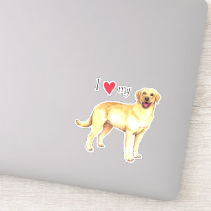 I Love my Yellow Lab Vinyl Sticker