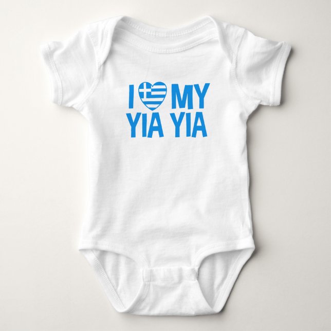 I Love My Yia Yia Baby Bodysuit (Front)