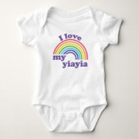 I Love My Yiayia - Cute Rainbow 