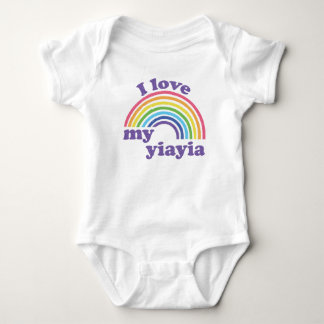 I Love My Yiayia - Cute Rainbow Baby Bodysuit