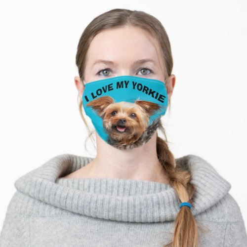I Love My Yorkie Adult Cloth Face Mask