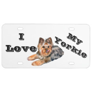 I LOVE MY YORKIE LICENSE PLATE