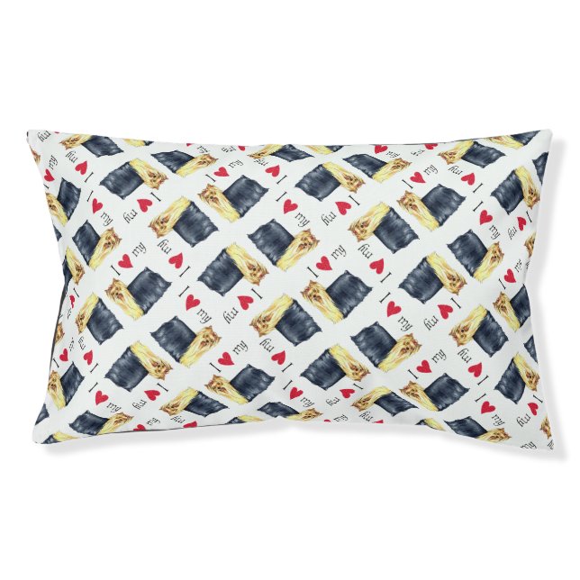 I Love my Yorkie Pet Bed (Front)