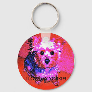 I LOVE MY YORKIE! PINK & BLUE SERIES KEYCHAIN