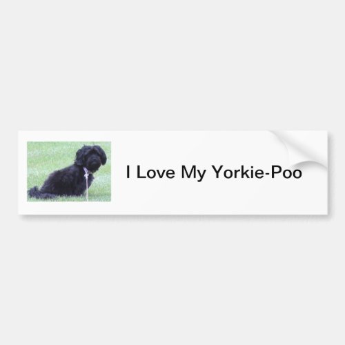 I Love My Yorkie_Poo Bumper Sticker