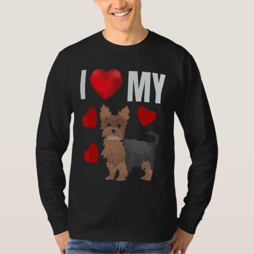 I Love My Yorkshire Terrier  Yorkie Dog Puppy Dogs T_Shirt