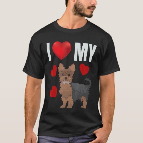 I Love My Yorkshire Terrier  Yorkie Dog Puppy Dogs T_Shirt