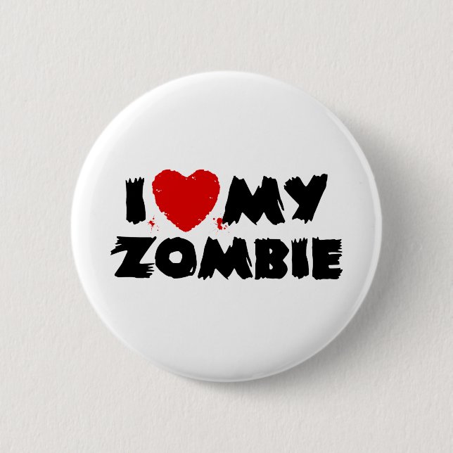 I Love My Zombie Button (Front)
