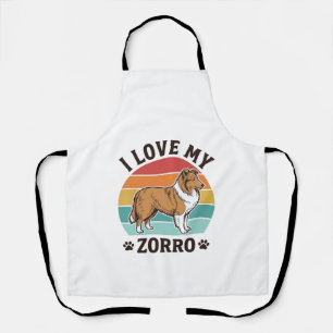 I Love My Zorro Vintage Dog Lover Design_1 Apron