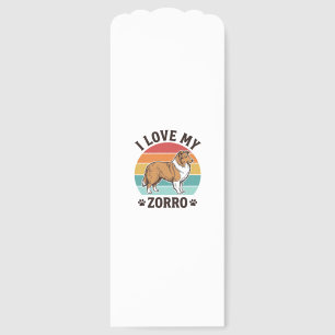 I Love My Zorro Vintage Dog Lover Design_1 Bookmarks