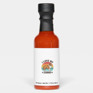 I Love My Zorro Vintage Dog Lover Design_1 Hot Sauces
