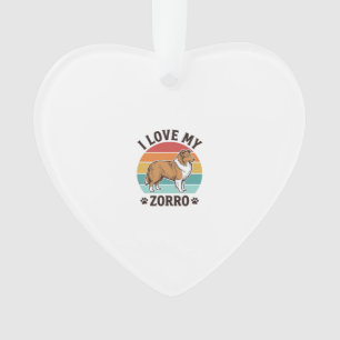 I Love My Zorro Vintage Dog Lover Design_1 Ornament