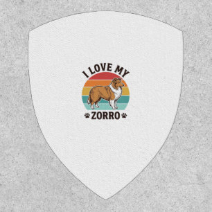 I Love My Zorro Vintage Dog Lover Design_1 Patch