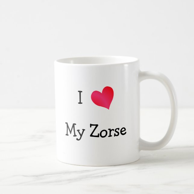 I Love My Zorse Coffee Mug (Right)