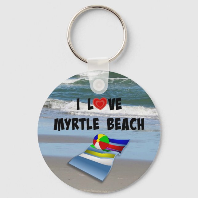 I Love Myrtle Beach Keychain (Front)