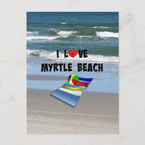 I Love Myrtle Beach Postcard