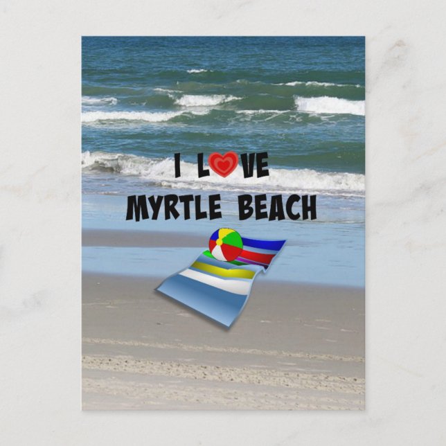 I Love Myrtle Beach Postcard (Front)