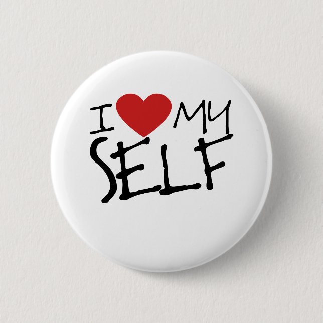I Love myself Pinback Button (Front)
