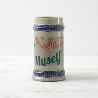 I Love Myself - Self-Care Button Beer Stein