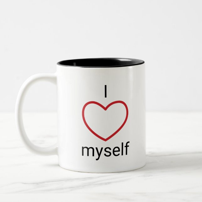 I Love Myself Two-Tone Coffee Mug (Left)