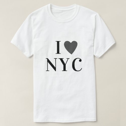 I love N Y C  Heart custom text NYC New York City T_Shirt