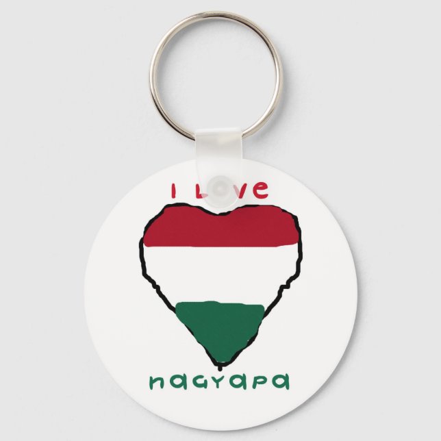 I Love Nagyapa Keychain (Front)