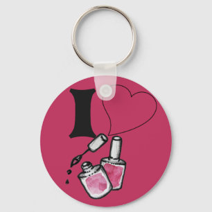 I love nail polish keychain