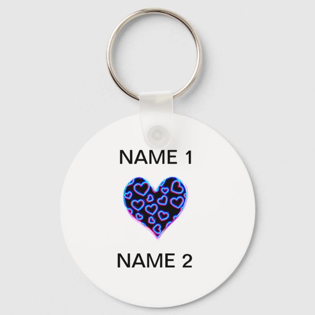 I Love Name Keychain (Front)