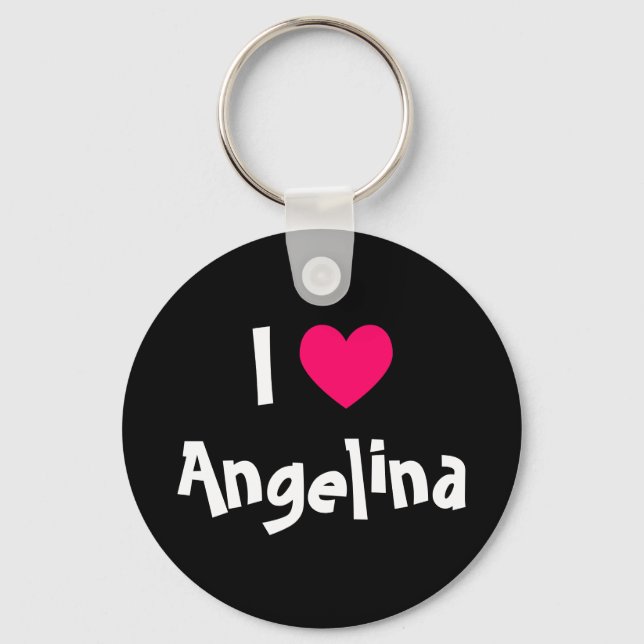 I Love Name Keychain (Front)