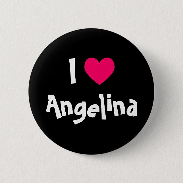 I Love Name Pinback Button (Front)