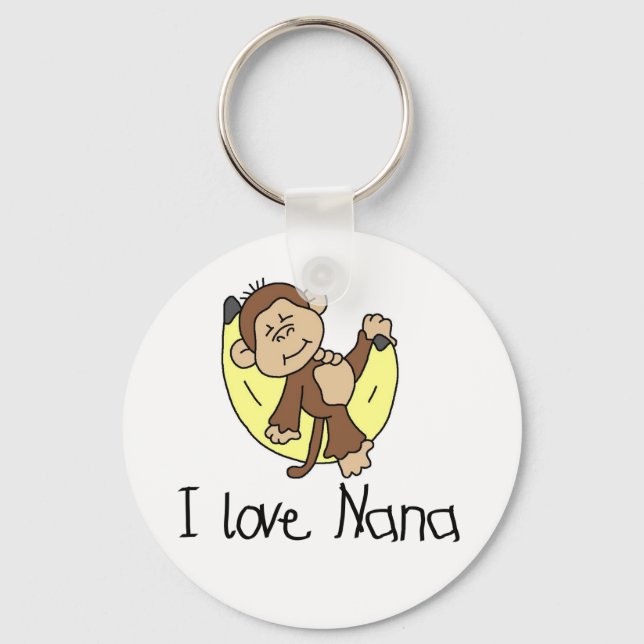 I Love Nana T-shirts and Gifts Keychain (Front)