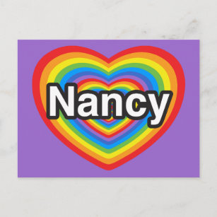 I love Nancy. I love you Nancy. Heart Postcard