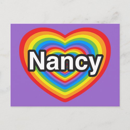 I love Nancy I love you Nancy Heart Postcard