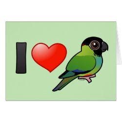 I Love Nanday Conures Greeting Card