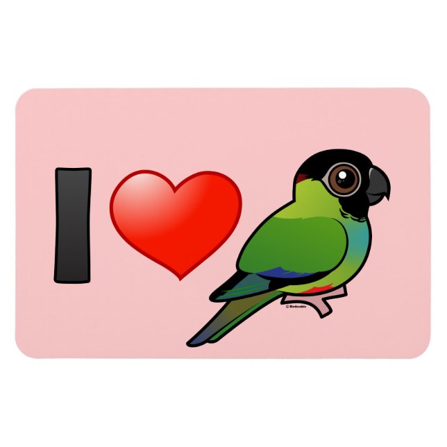 I Love Nanday Conures Magnet (Horizontal)