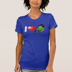 I Love Nanday Conures Women's American Apparel Fine Jersey Short Sleeve T-Shirt