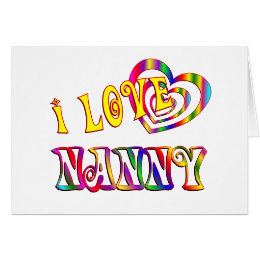 I Love Nanny Cards (Front Horizontal)