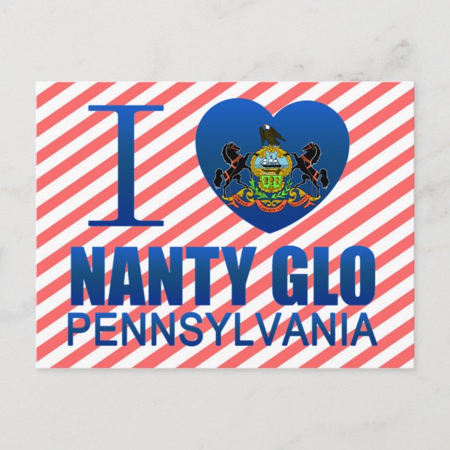 I Love Nanty Glo, PA Postcard (Front)