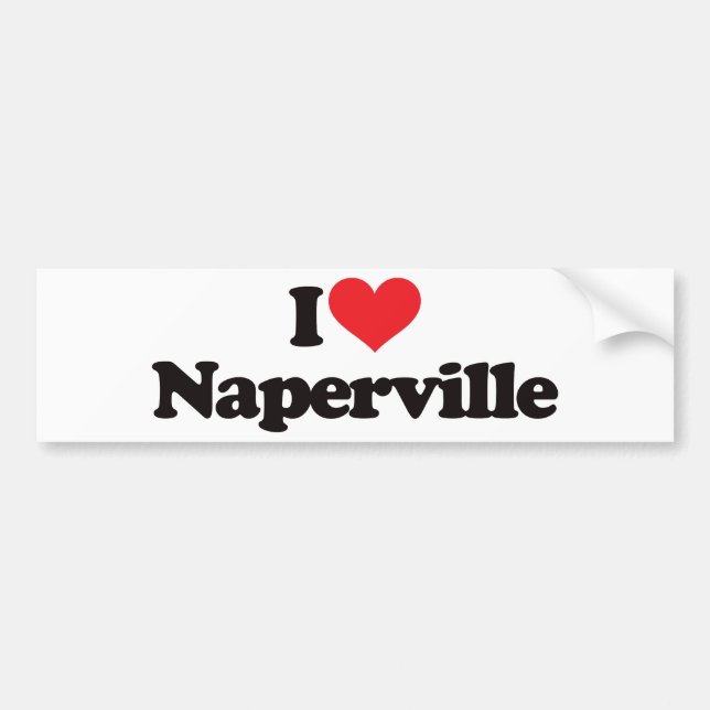 I Love Naperville Bumper Sticker (Front)