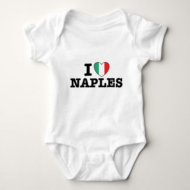 I Love Naples Baby Bodysuit (Front)