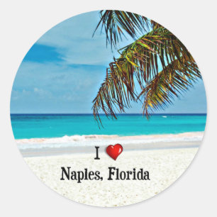 I Love Naples, Florida Classic Round Sticker