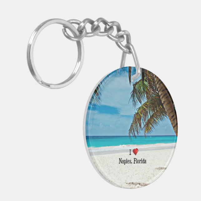 I Love Naples, Florida Keychain (Front Left)