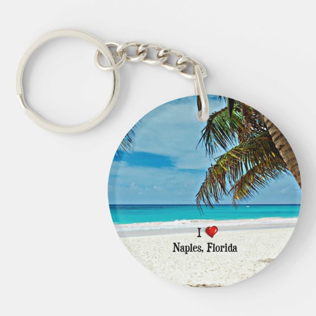 I Love Naples, Florida Keychain (Front)