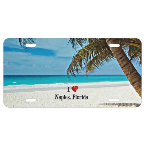 I Love Naples Florida License Plate