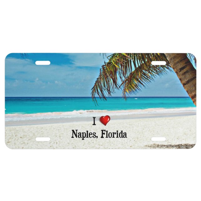 I Love Naples, Florida License Plate (Front)