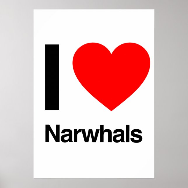 i love narwhals poster (Front)
