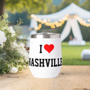 I Love Nashville Thermal Wine Tumbler
