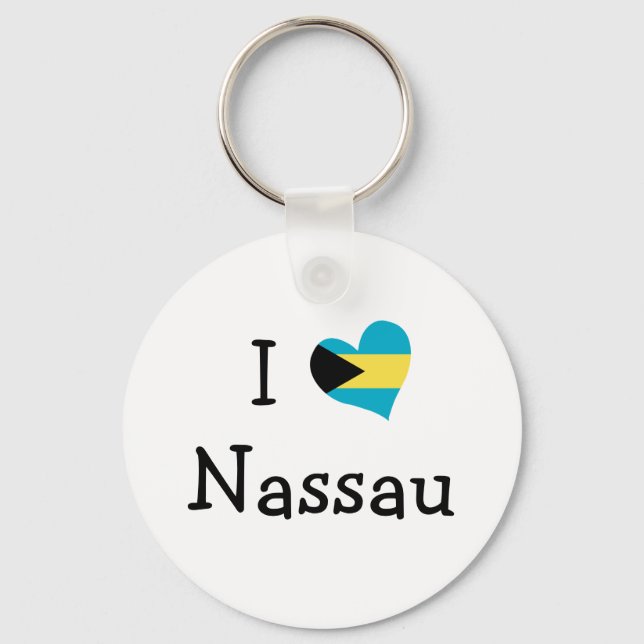 I Love Nassau Keychain (Front)
